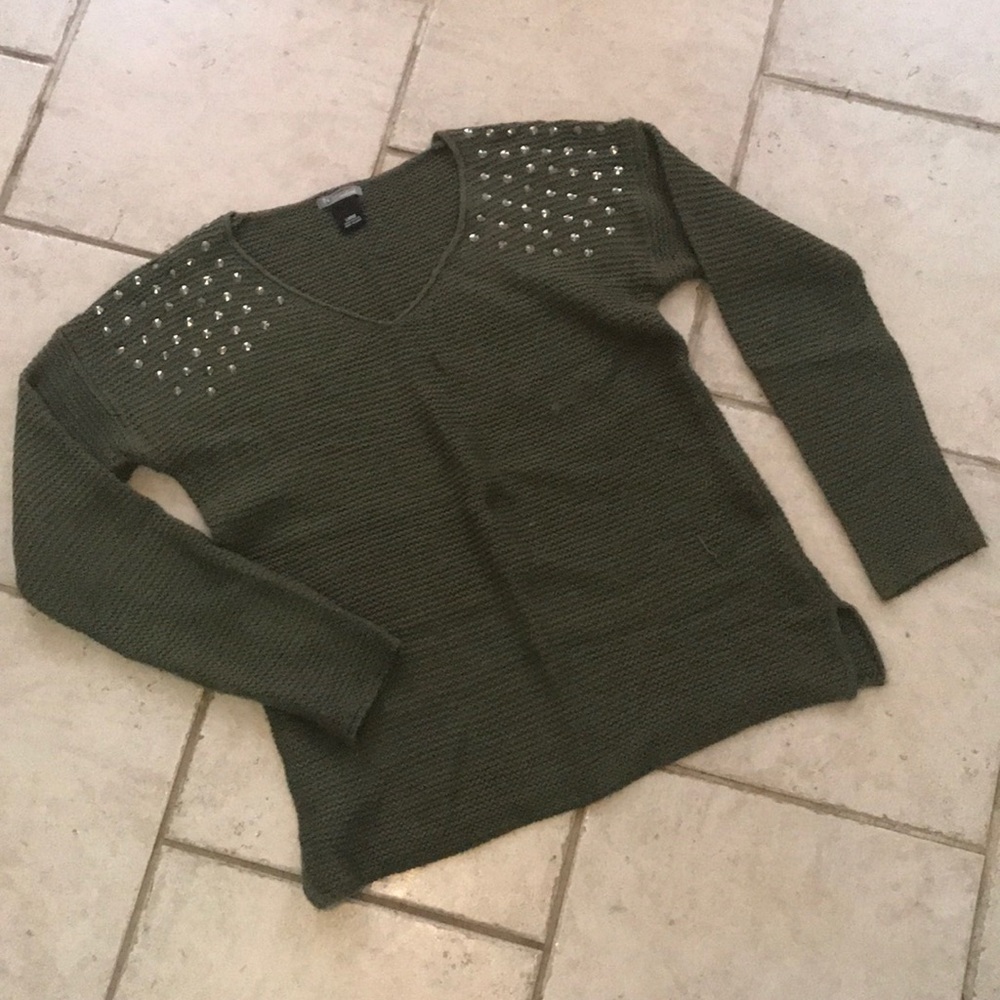 Olive Green Knit Sweater